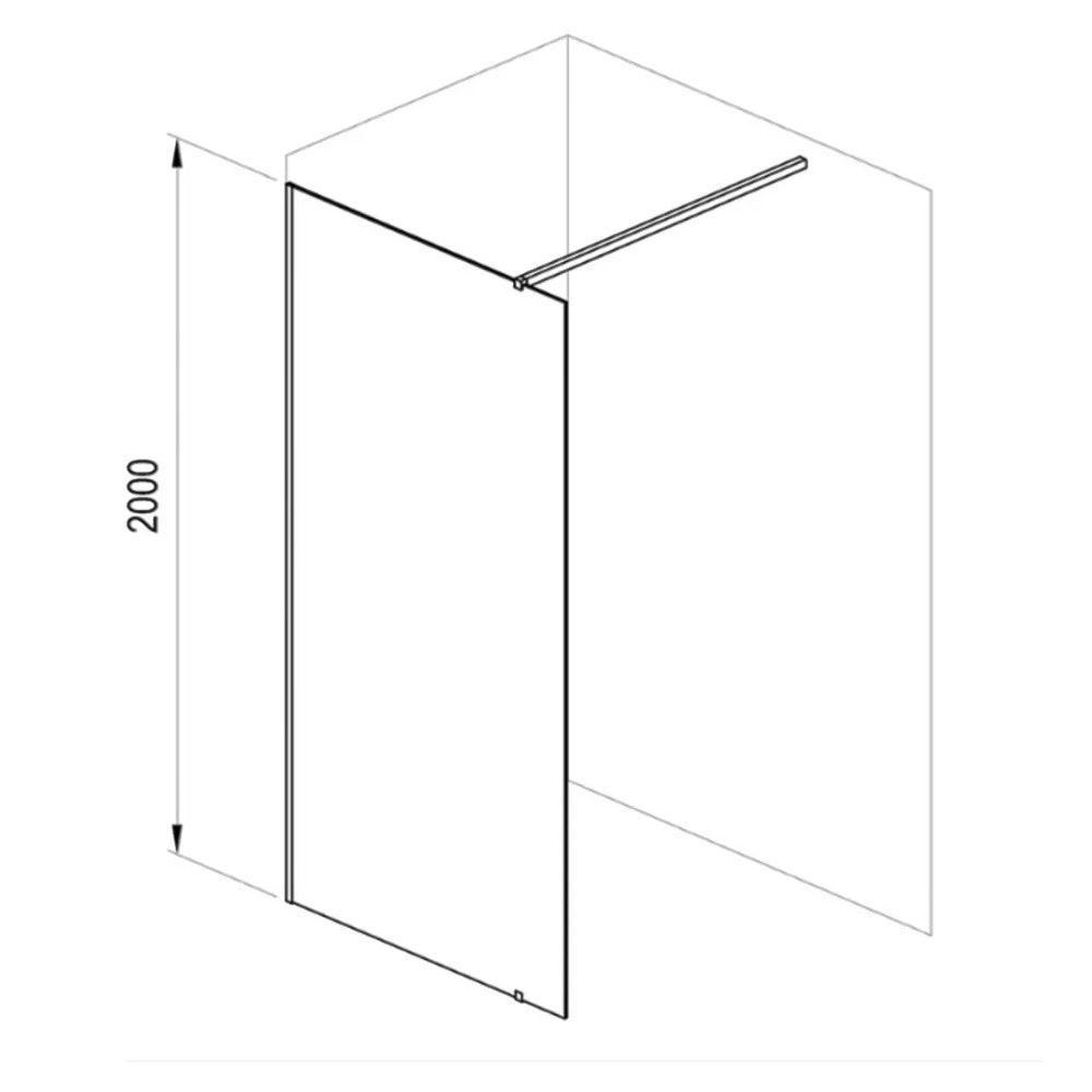 RAVAK Walk in Wall 100x200 fehér + transparent (GW9WA0E00Z1)