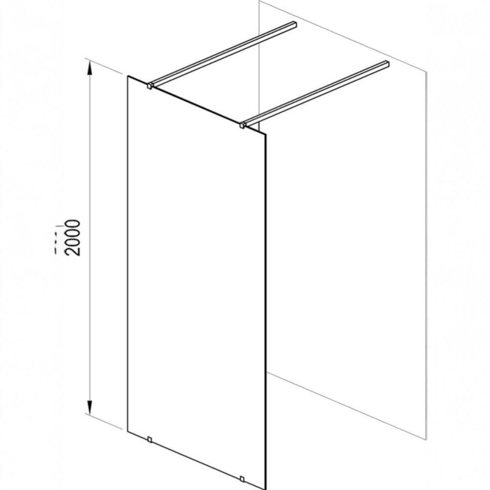 Ravak Walk In Free szett - 160 zuhanykabin fekete+transparent, 2 merevítővel (GW9FS030SZ1)