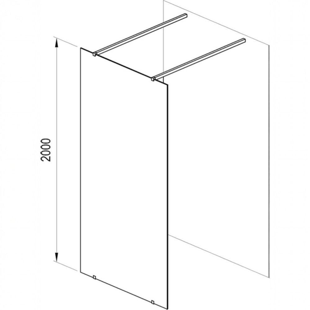 Ravak Walk In Free szett - 120 zuhanykabin Fehér matt+transparent, 2 merevítővel (GW9FG0E0SZ1)