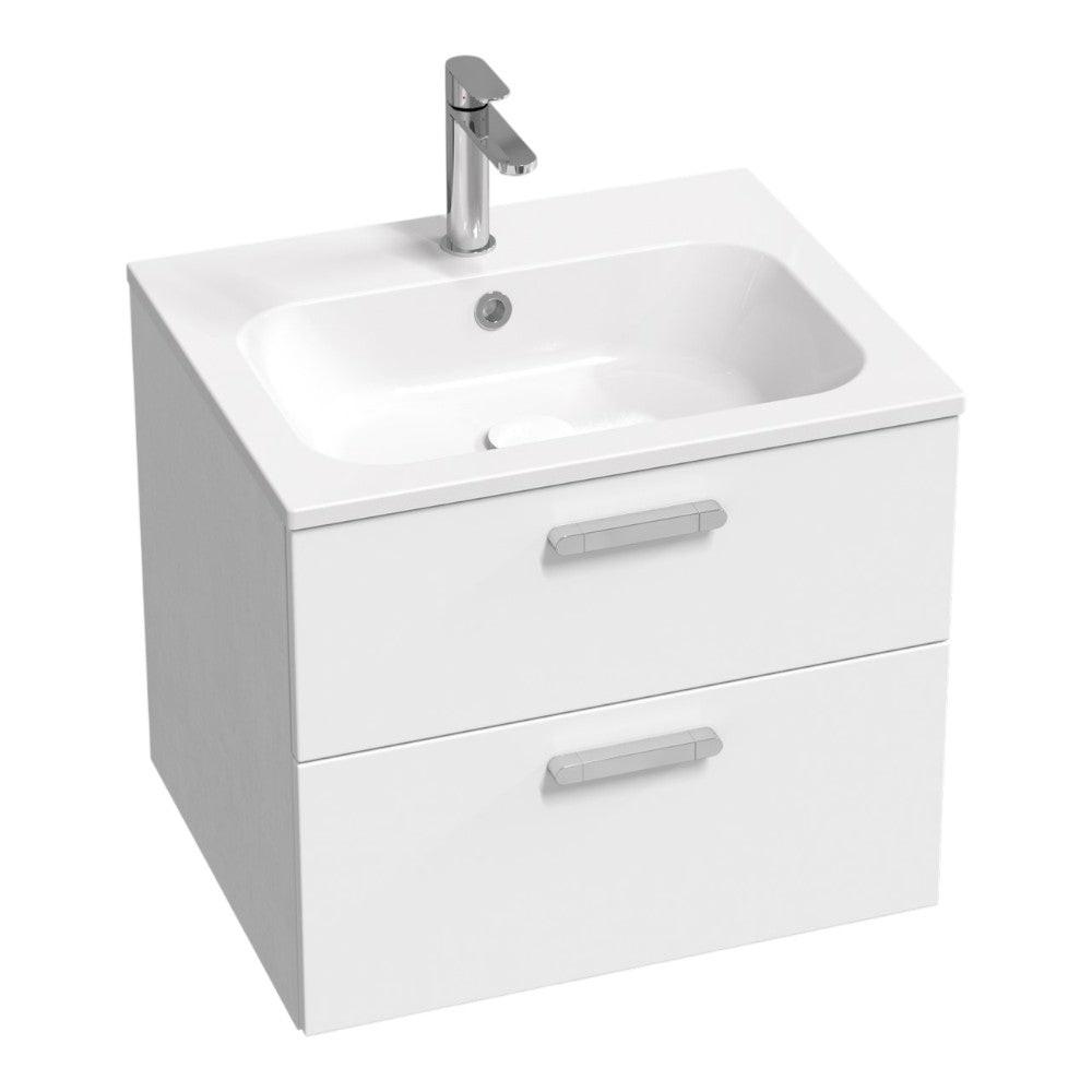Ravak Chrome II SD 600 fürdőszobai szekrény, fehér/fehér, króm fogantyúval (X000001772)