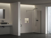 Ravak Walk In Wall Air - 100 zuhanykabin fekete +transparent, merevítővel (GW9WA0300Z1C)