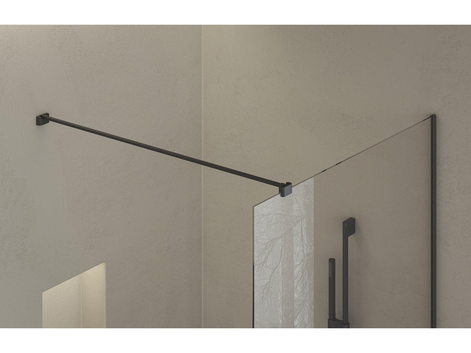 Ravak Walk In Wall Air - 100 zuhanykabin fekete +transparent, merevítővel (GW9WA0300Z1C)