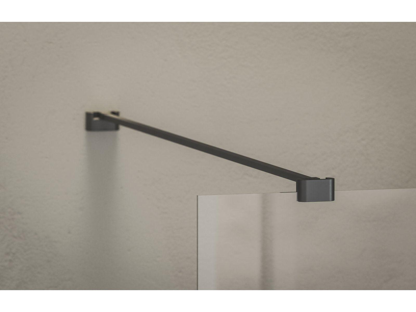 Ravak Walk In Wall Air - 100 zuhanykabin fekete +transparent, merevítővel (GW9WA0300Z1C)