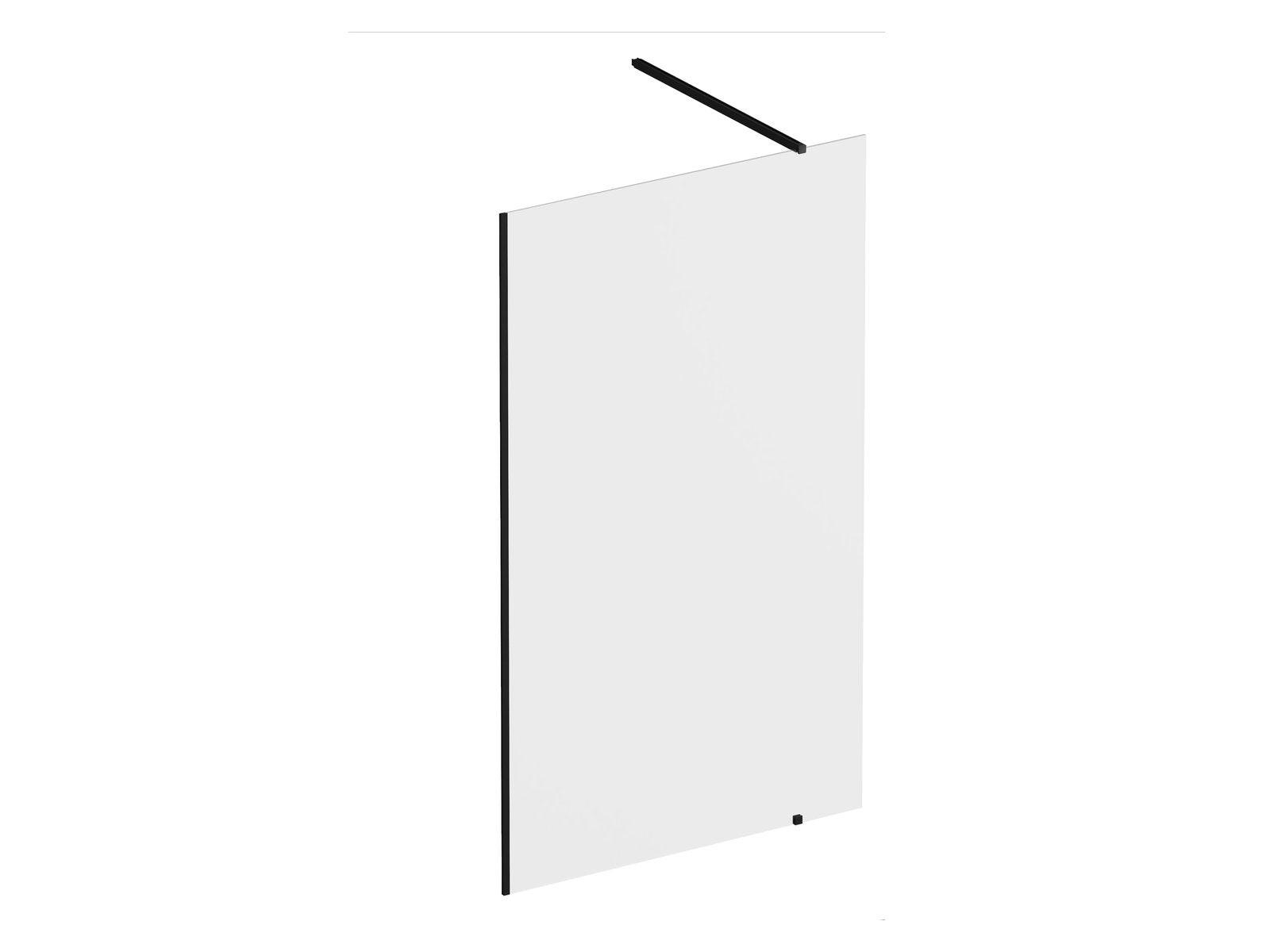 Ravak Walk In Wall szett - 120 zuhanykabin fekete+transparent, 1 merevítővel (GW9WG030SZ1)