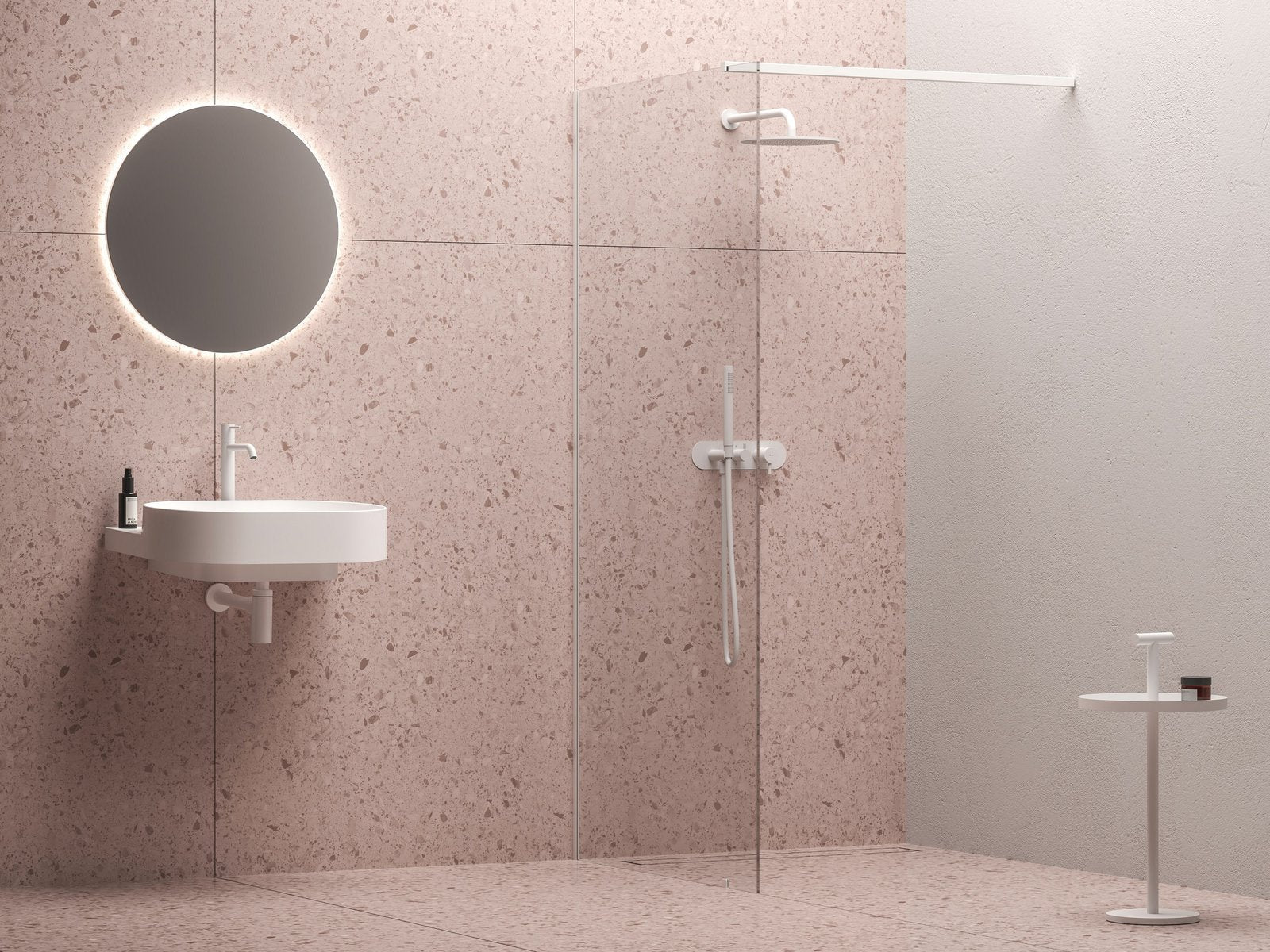 Ravak Walk In Wall szett - 120 zuhanykabin fehér matt+transparent, 1 merevítővel (GW9WG0E0SZ1)