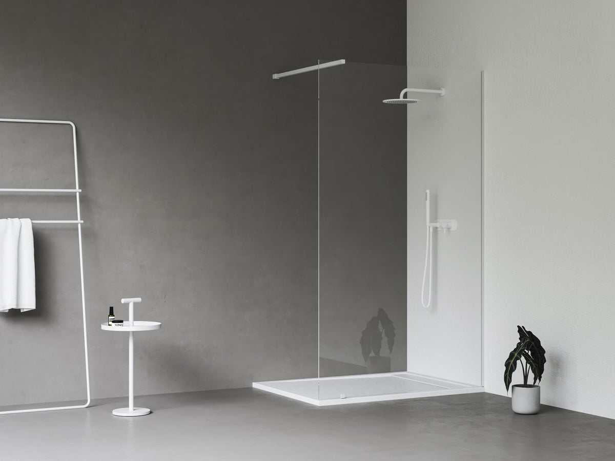 Ravak Walk In Wall szett - 120 zuhanykabin fehér matt+transparent, 1 merevítővel (GW9WG0E0SZ1)