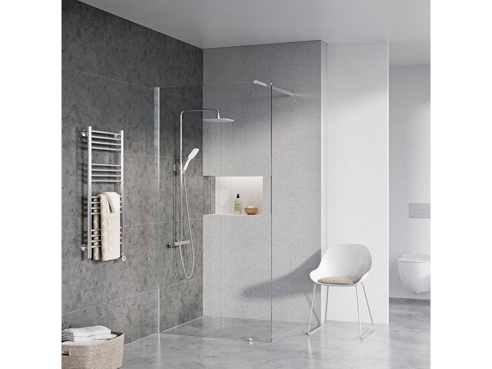 Ravak Walk In Wall szett - 130 zuhanykabin krómhatású+transparent, 1 merevítővel (GW9WJ0C0SZ1)