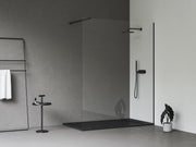 Ravak Walk In Wall szett - 140 zuhanykabin fekete+transparent, 1 merevítővel (GW9WM030SZ1)
