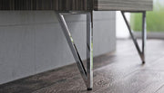 Tboss láb szögletes, 32cm, króm (pár)