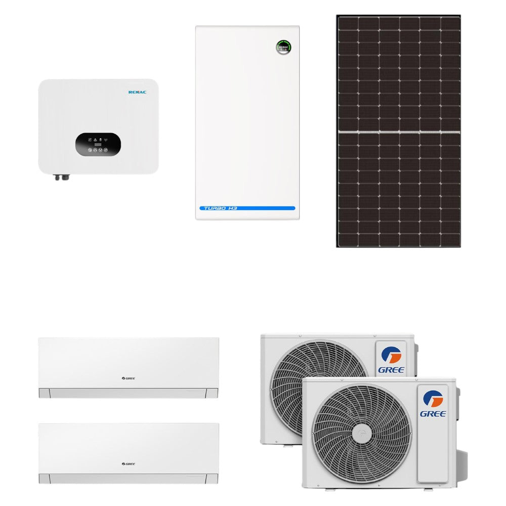 Cool4U Solar M csomag (23 db napelem, 8 kW inverter, 9,5 kW energiatároló és 2db 3,5kw klíma) (COOL4U-SOLAR-M)