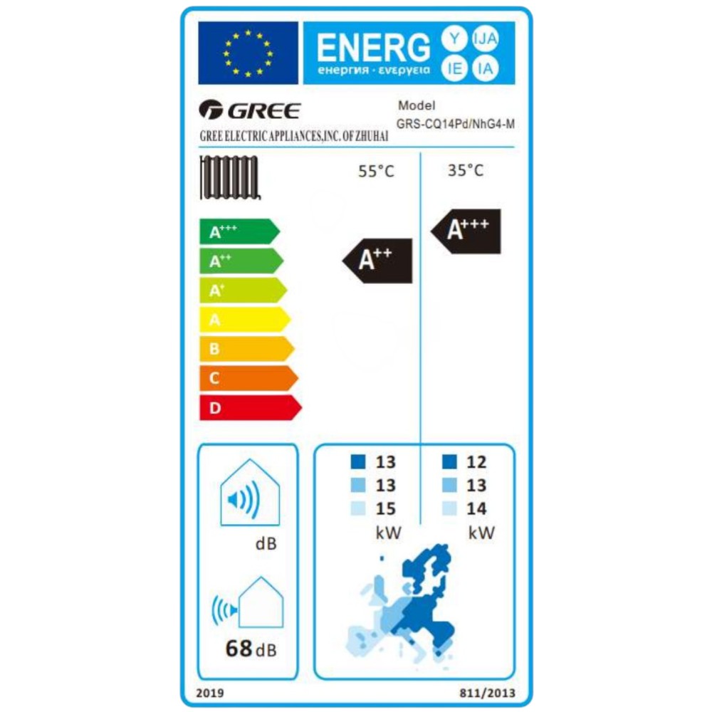 Gree Versati IV monoblokk levegő-víz hőszivattyú, 14,2kW, R32, 3 fázis (GRS-CQ14PD/NHG4-M)