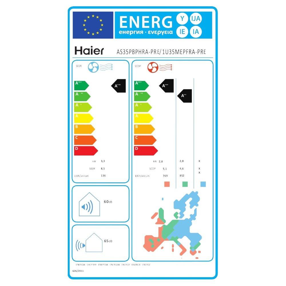 Haier Pearl Premium R32 mono split klíma szett 3.6 kW (AS35PBPHRA - PRE / 1U35MEPFRA - H)