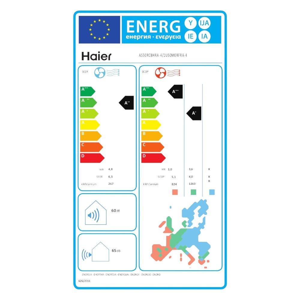 Haier Revive+ R32 mono split klíma szett 4.8 kW (AS50RCBHRA - 4 / 1U50MERFRA - 4)