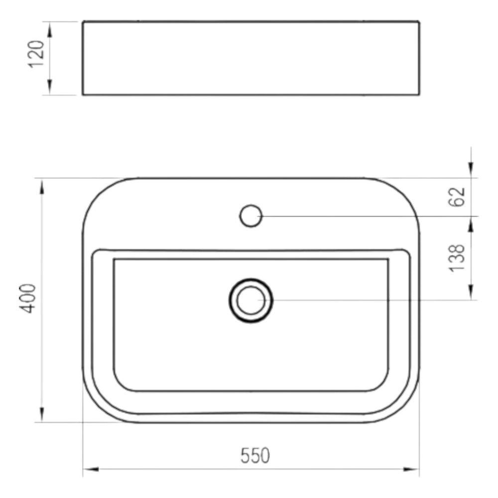 Ravak Ceramic Slim mosdó 550 R Shelf fehér (XJX01155005)