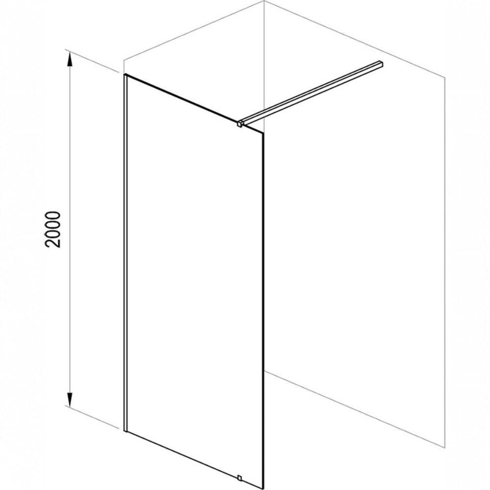 Ravak Walk In Wall szett - 160 zuhanykabin fekete+transparent, 1 merevítővel (GW9WS030SZ1)