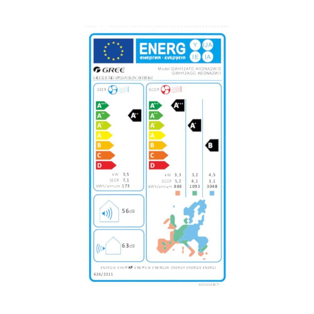 Gree Winter mono split klíma szett 3.5 kW (GWH12AGC - K6DNA2W)