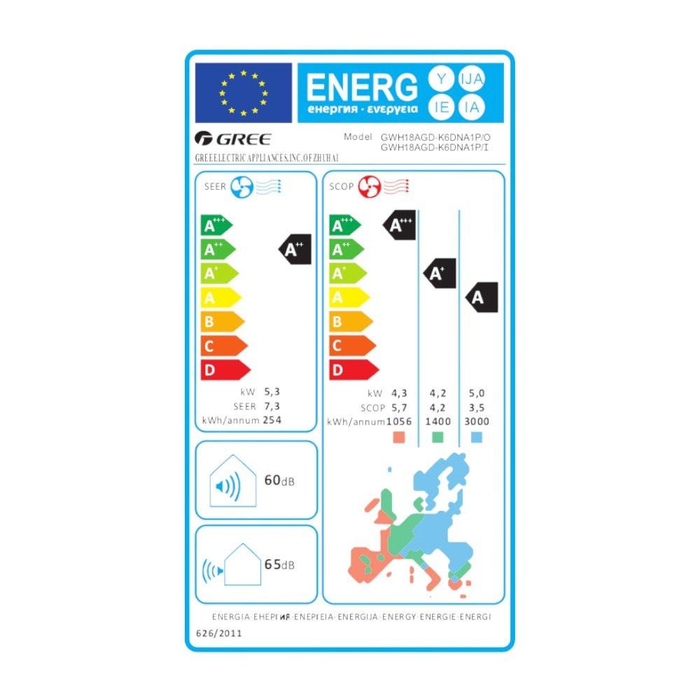 Gree Pulse Pro mono split klíma szett 5.3 kW (GWH18AGD - K6DNA1P)