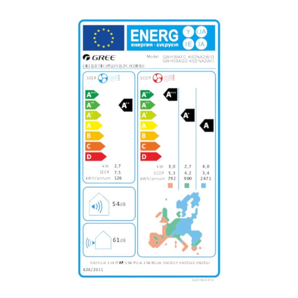 Gree Winter mono split klíma szett 2.7 kW (GWH09AGC - K6DNA2W)