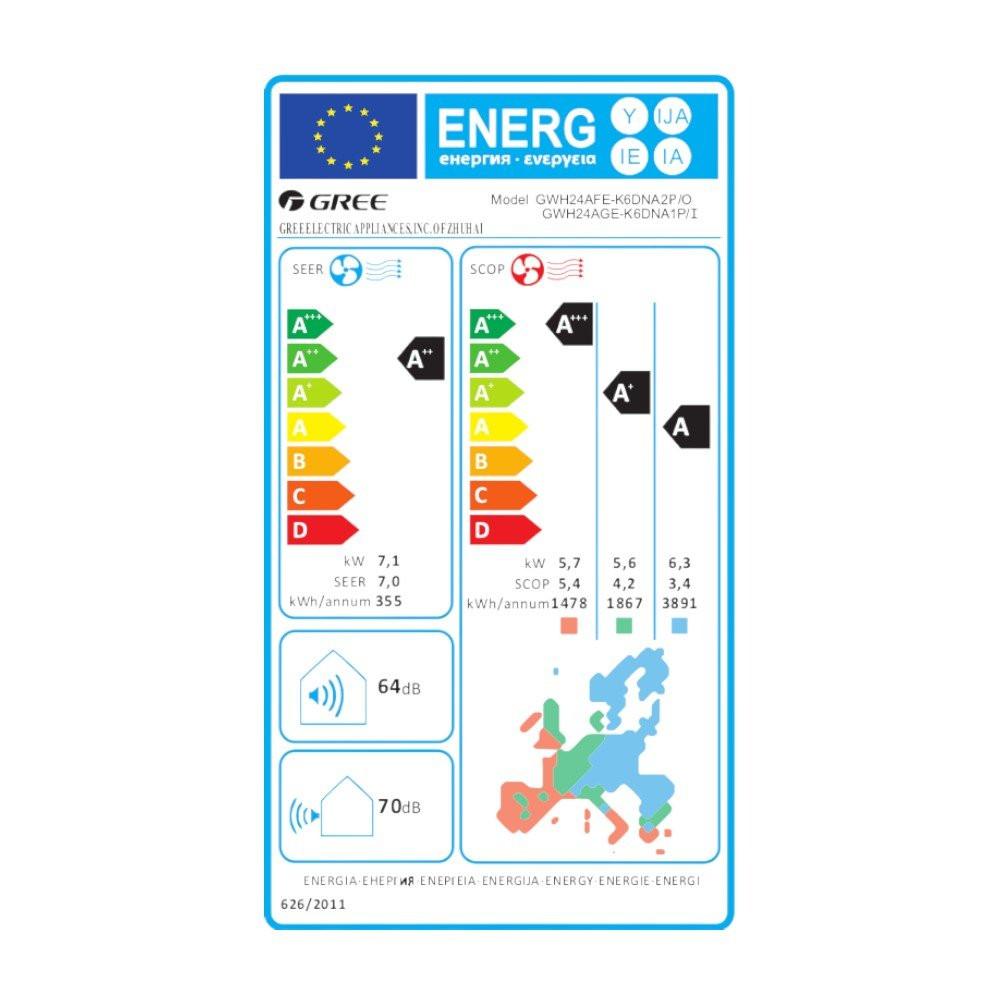 Gree Pulse Pro mono split klíma szett 7.1 kW (GWH24AGE - K6DNA1P)