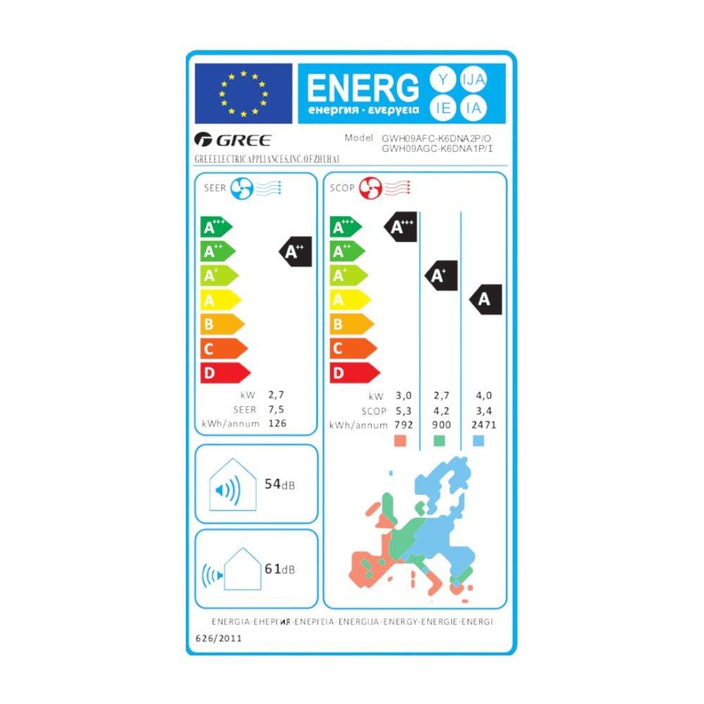 Gree Pulse Pro mono split klíma szett 2.7 kW (GWH09AGC - K6DNA1P)