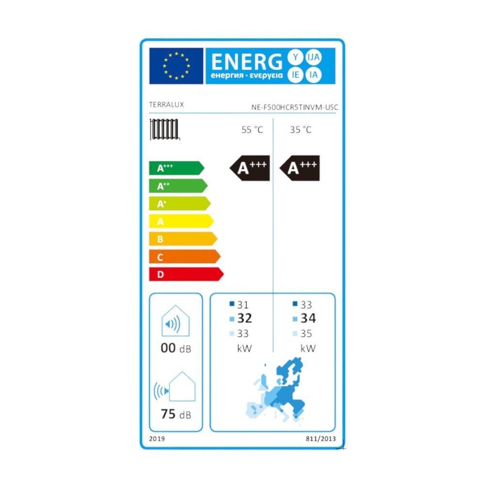 TERRALUX Climastar 50 Ipari monoblokk levegő - víz hőszivattyú, 3fázis Wi - fi, 50kW, DC inverter,R290 (500HCR5TINVM)