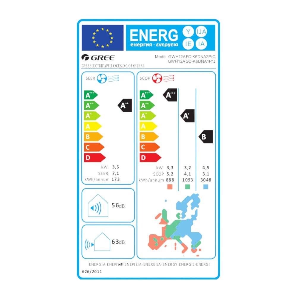 Gree Pulse Pro mono split klíma szett 3.5 kW (GWH12AGC - K6DNA1P)