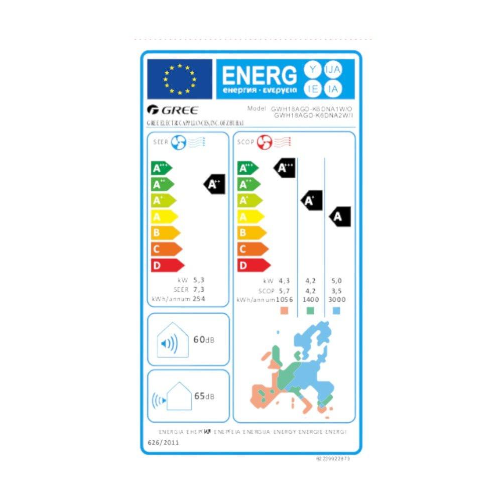 Gree Winter mono split klíma szett 5.3 kW (GWH18AGD - K6DNA2W)