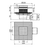 Alcaplast padlószifon kettős bűzzár APV 3344-2