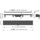 Alcaplast Zuhanyfolyóka APZ10BLACK-650M fekete-matt-1