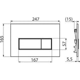 Alcaplast WC tartály nyomólap M575 THIN, arany színű-1