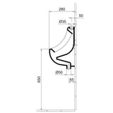 Alföldi Bázis piszoár felső bekötésű + Easyplus 4332 00R1-1