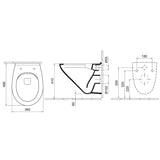 Alföldi Optic WC csésze fali, mélyöblítésű, kompakt 49cm Cleanflush, 7048-R001-2