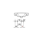 Alföldi Optic kézmosó 50x24 cm 1 furattal a bal oldalon 7073 50 01-3