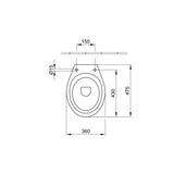 Alföldi Bázis WC csésze hátsó kifolyású, mélyöblítésű + CleanFlush 7093-R001-1