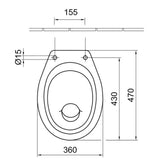 Alföldi Bázis WC csésze hátsó kifolyású, laposöblítésű + CleanFlush 7095-R001-1