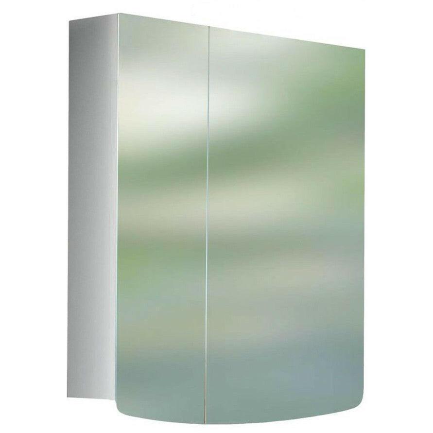 Alföldi Saval 2.0 tükrösszekrény 60x75x15cm világítás nélkül, 2 nyíló ajtóval, fényes fehér (A498 60 E4)