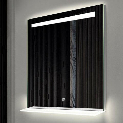 Arezzo design Contrast Led tükör világítópolccal, bluetooth hangszóróval 100x80 cm-1