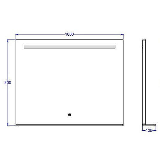 Arezzo design Contrast Led tükör világítópolccal, bluetooth hangszóróval 100x80 cm-2