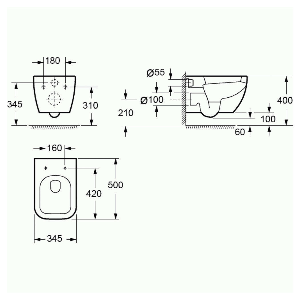 Arezzo design Ohio fali WC-csésze-2