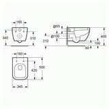 Arezzo design Ohio fali WC-csésze-2