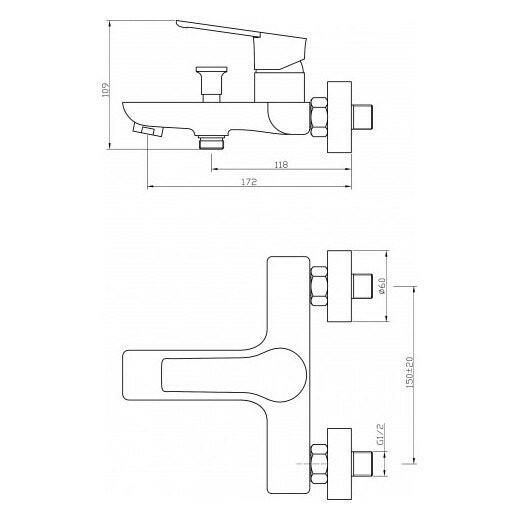 Arezzo design Blackfield kádcsaptelep-1