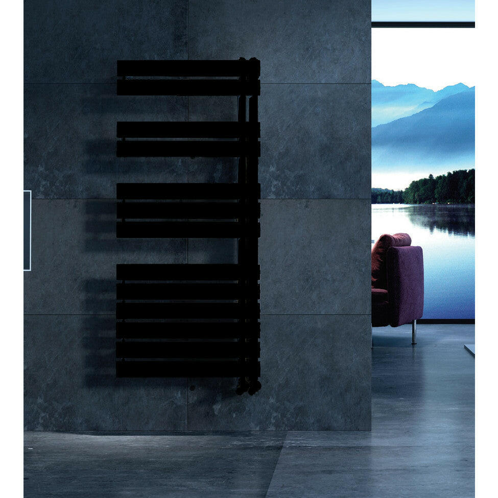 Arezzo design Horizont Black törölközőszárítós radiátor, egyenes, fekete 1355x550 mm, 735 W-0