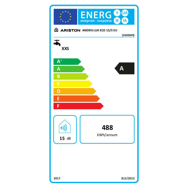 Ariston AN Lux Eco 15/5 felsős elektromos vízmelegítő ErP 3100349-1