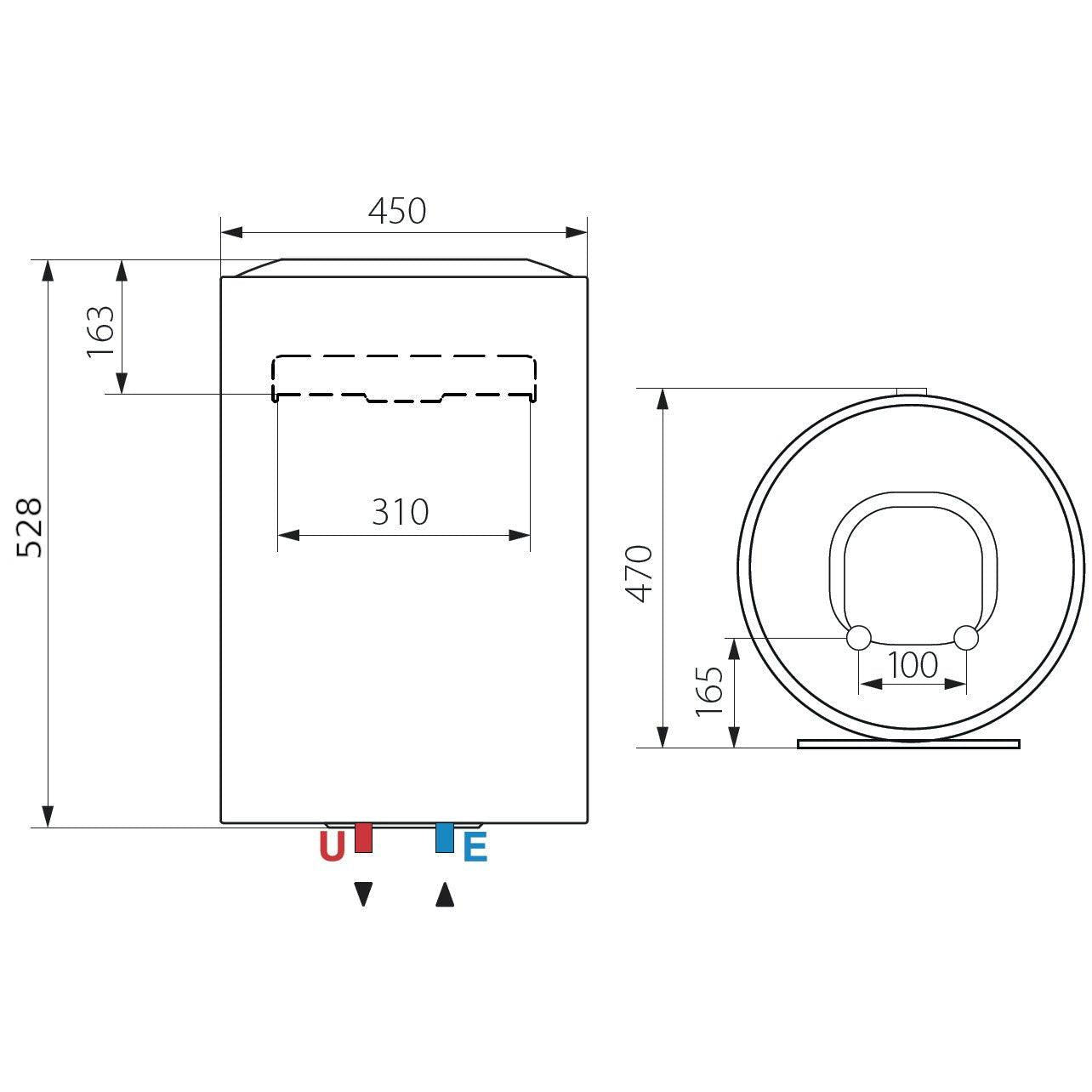Ariston Lydos Plus 50 V 1,8K EN EU elektromos vízmelegítő 50 literes, programozható 3201869