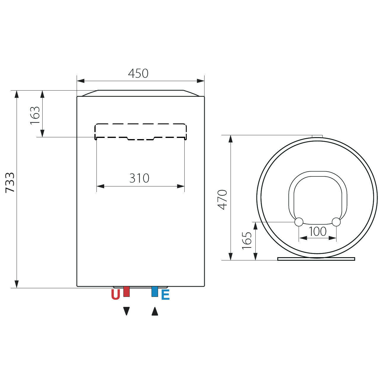 Ariston Lydos Plus 80 V 1,8K EN EU elektromos vízmelegítő 80 literes, programozható 3201870-4