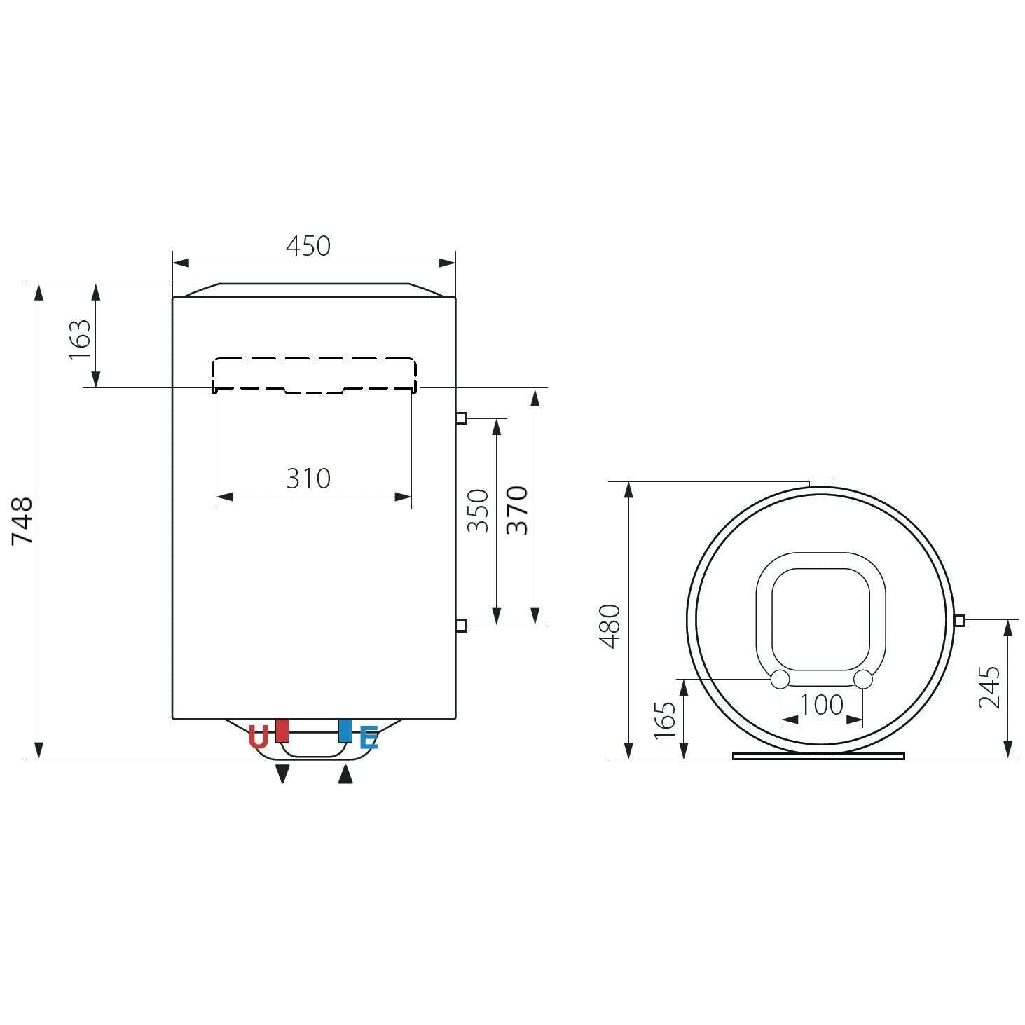 Ariston Pro1 R 80 VTD 1,8 K EU jobbos indirekt vízmelegítő 1,8kW