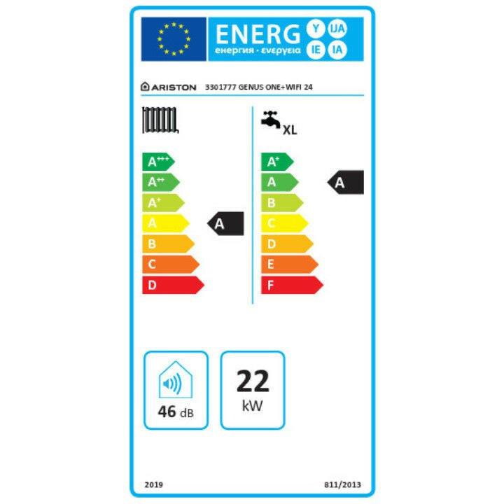 Ariston Genus One+ Wifi 24 kondenzációs gázkazán, kombi 22 kW