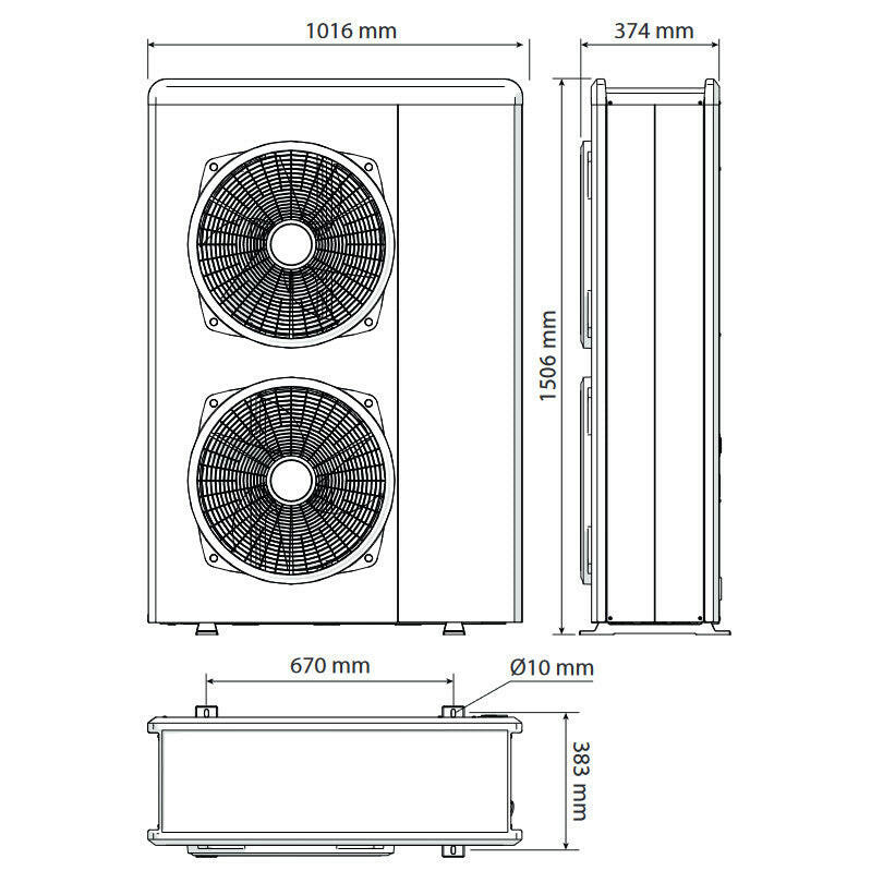 Ariston Nimbus Plus 120 M NET R32 monob. hősziv. 12 kW, fali beltérivel, 1 fütőkör, 1 fázis-1