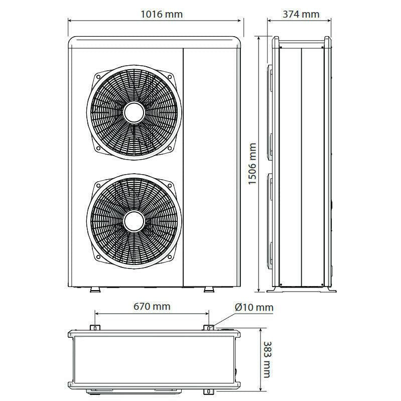 Ariston Nimbus Plus 120 M - T NET R32 monob. hősziv. 12 kW, fali beltérivel, 1 fütőkör, 3 fázis