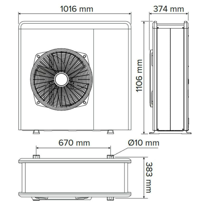 Ariston Nimbus Compact 80 M NET R32 monob. hősziv. 8 kW, beltéri+180l HMV, 1 fütőkör, 1 fázis